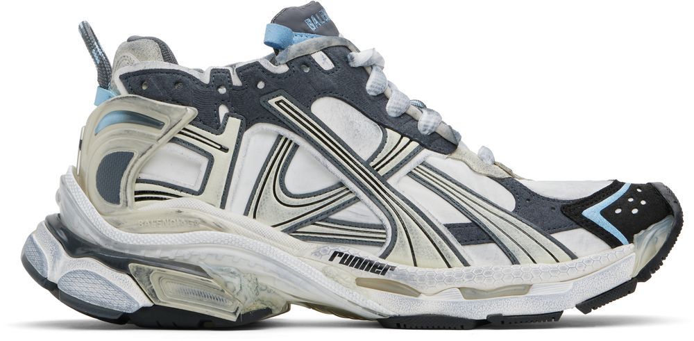 BALENCIAGA Balenciaga White &amp; Gray Runn...